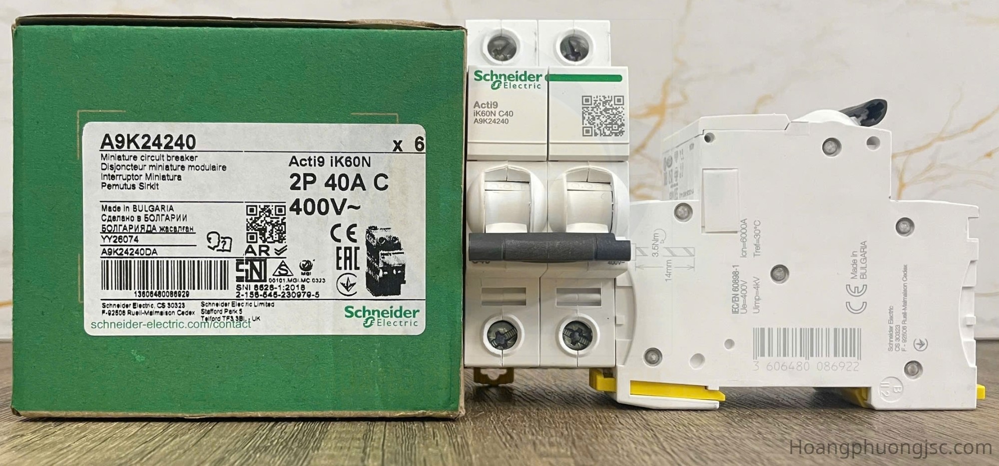 Hình ảnh thực tế MCB Acti9 iK60N A9K24240 Schneider