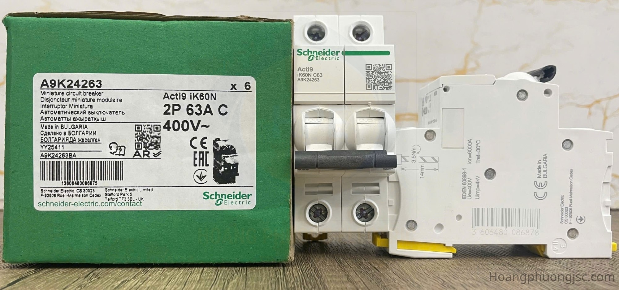 Hình ảnh thực tế MCB Acti9 iK60N A9K24263 Schneider