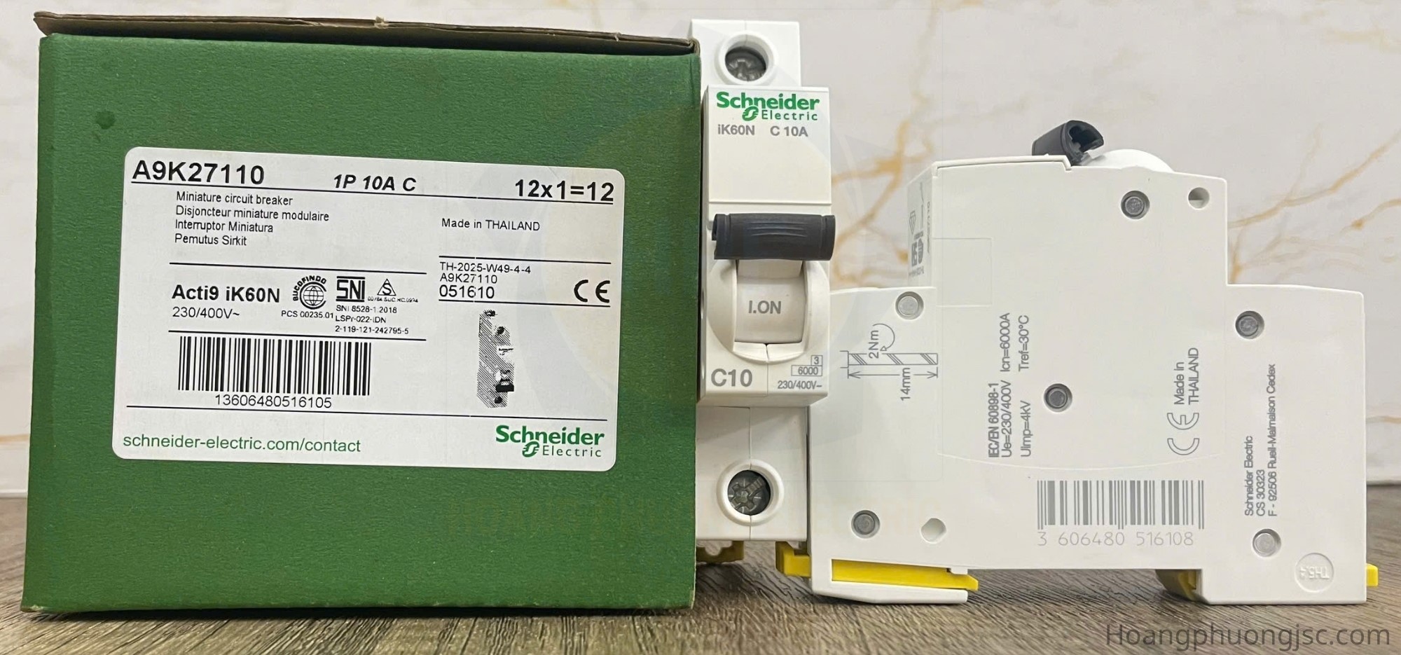 Hình ảnh thực tế MCB Acti9 iK60N A9K27110 Schneider