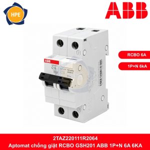 Aptomat chống giật RCBO ABB 1P+N 6A 6kA