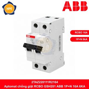 Aptomat chống giật RCBO ABB 1P+N 16A 6kA
