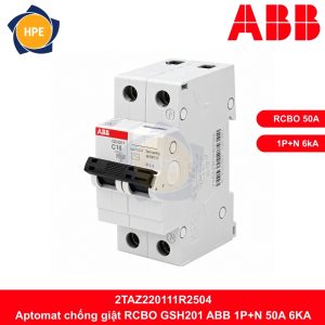 Aptomat chống giật RCBO ABB 1P+N 50A 6kA