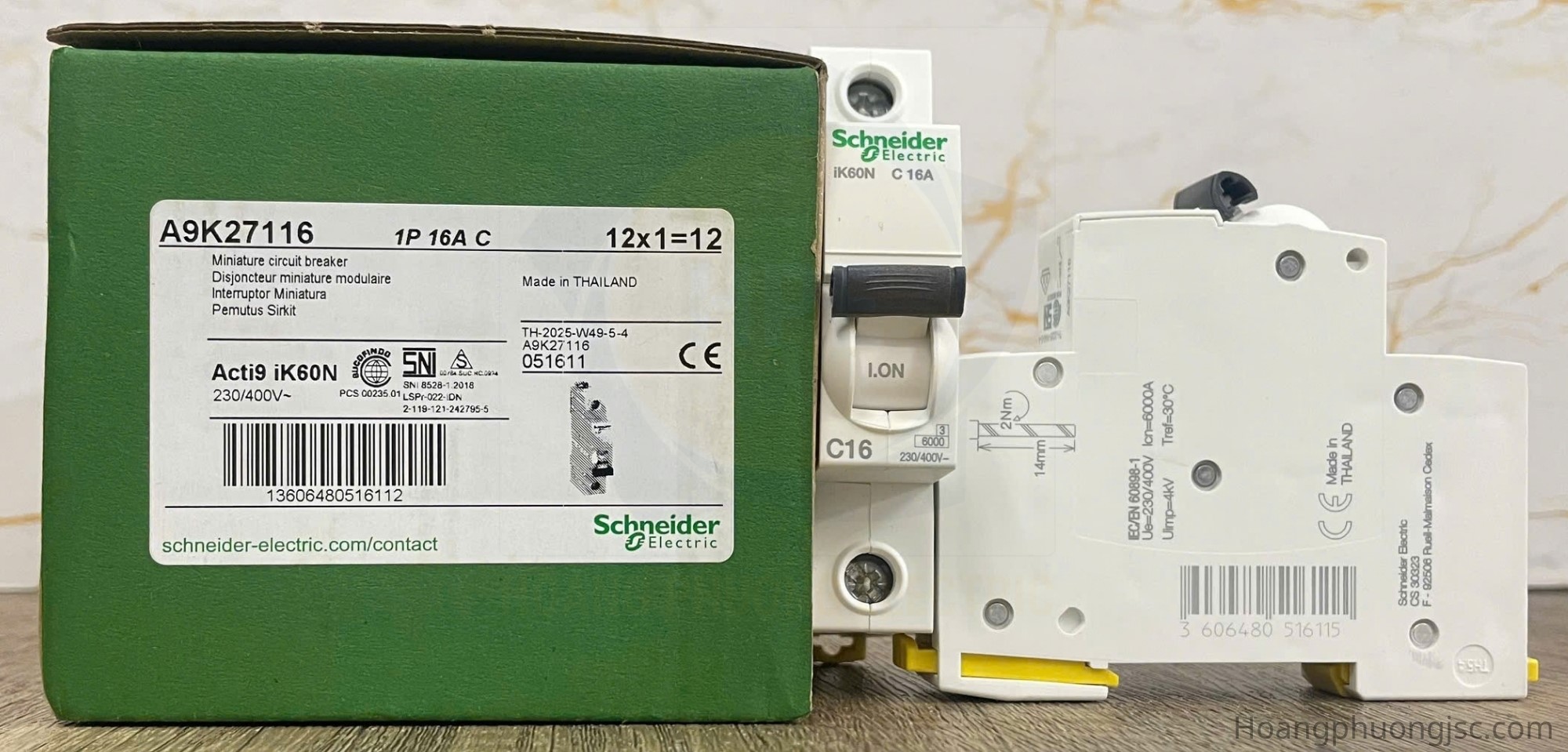Hình ảnh thực tế MCB Acti9 iK60N A9K27116 Schneider