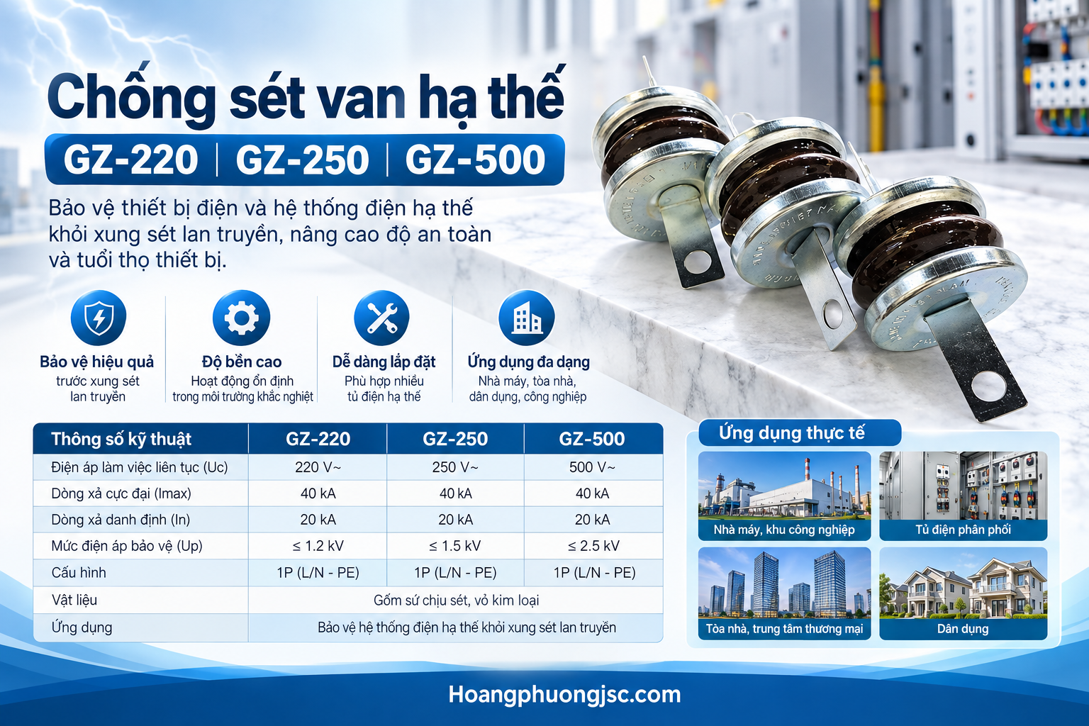 Bộ chống sét van hạ thế