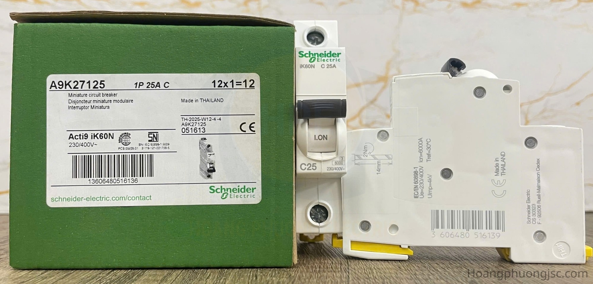 Hình ảnh thực tế MCB Acti9 iK60N A9K27125 Schneider