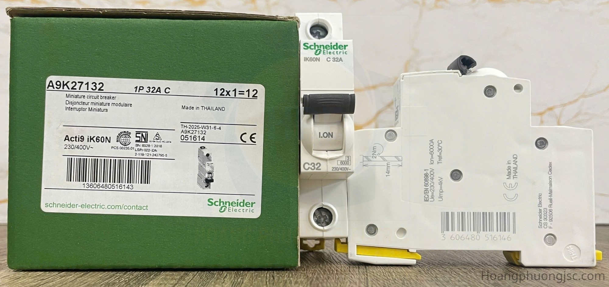 Hình ảnh thực tế MCB Acti9 iK60N A9K27132 Schneider