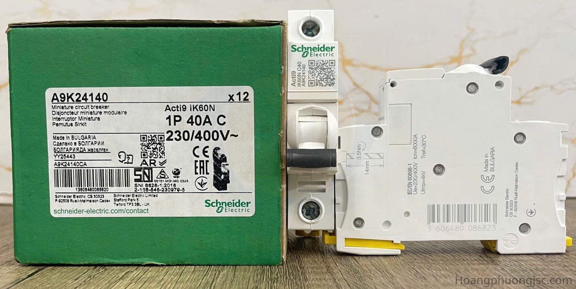Hình ảnh thực tế MCB Acti9 iK60N A9K24140 Schneider