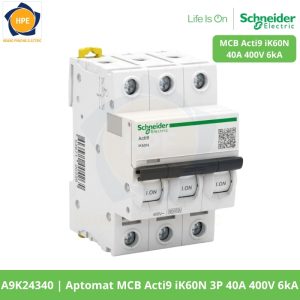 A9K24340 Aptomat MCB Acti9 iK60N 3P 40A 400V 6kA