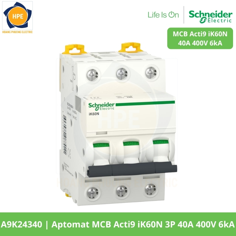 A9K24340 Aptomat MCB Acti9 iK60N 3P 40A 400V 6kA