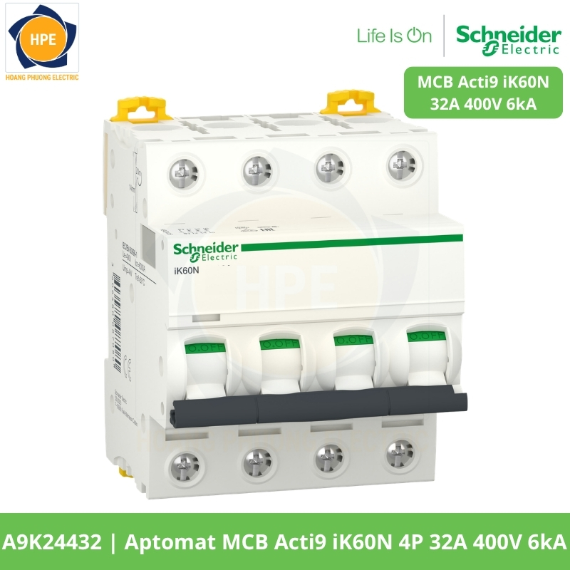A9K24432 Aptomat MCB Acti9 iK60N 4P 32A 400V 6kA