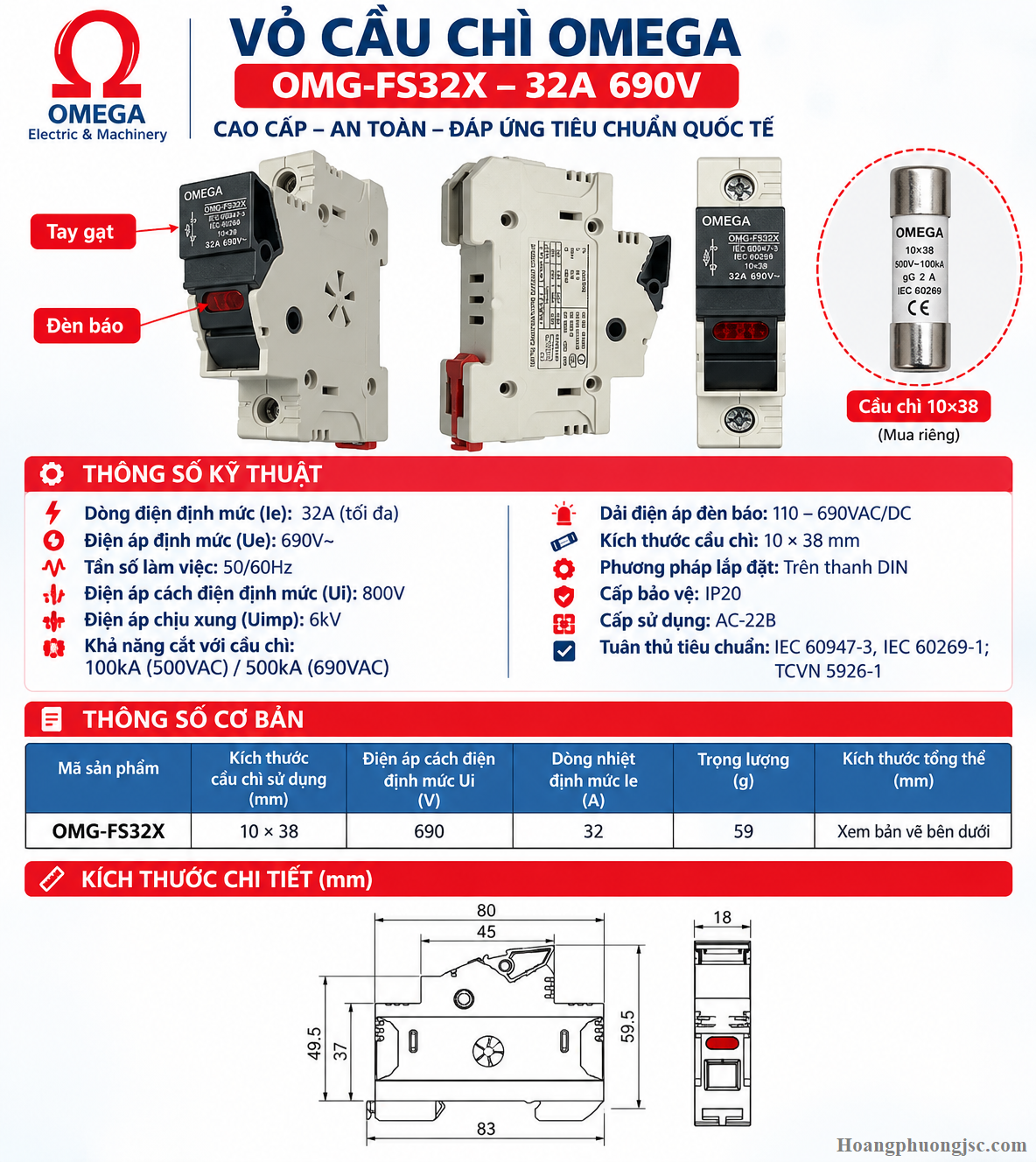 Catalogue cầu chì Omega