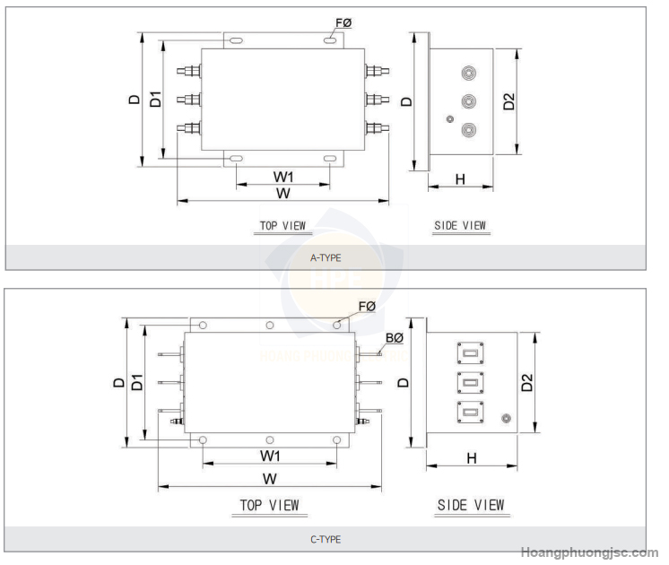 Cấu tạo bộ lọc nhiễu biến tần