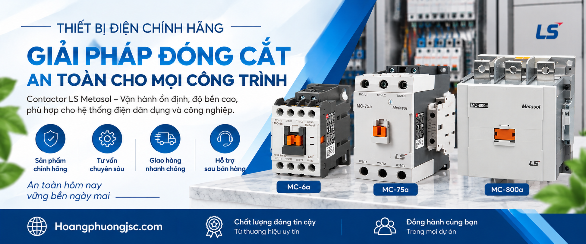 MC-6a 3P 6A | Khởi động từ 3P 6A LS