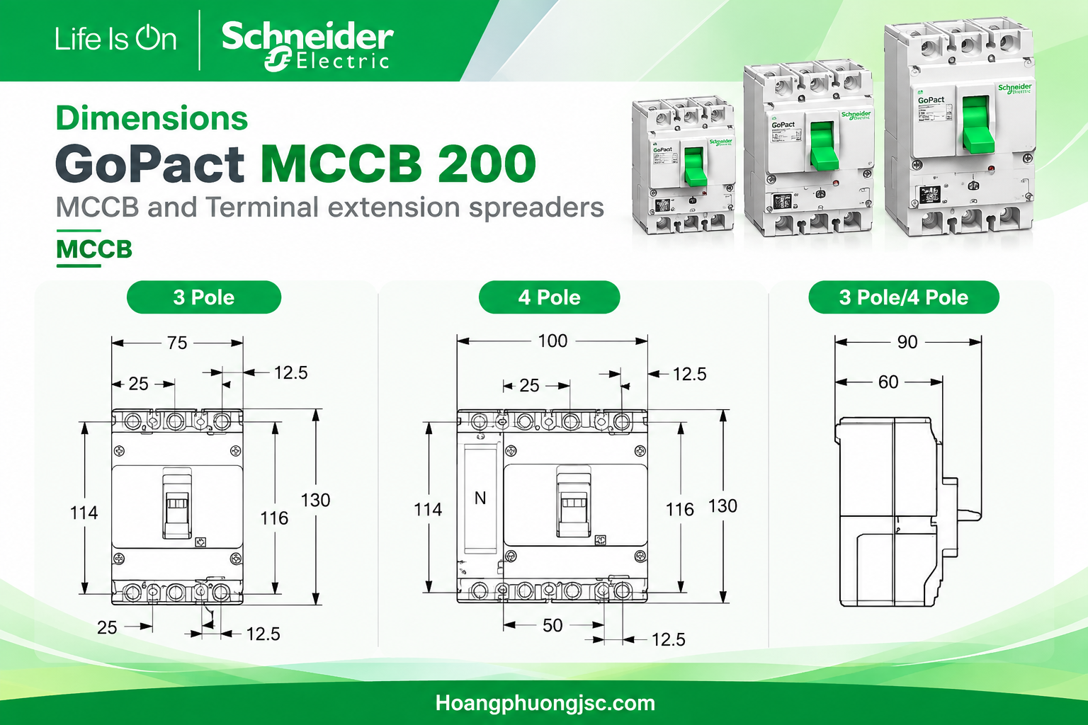 MCCB Gopact 200 Schneider