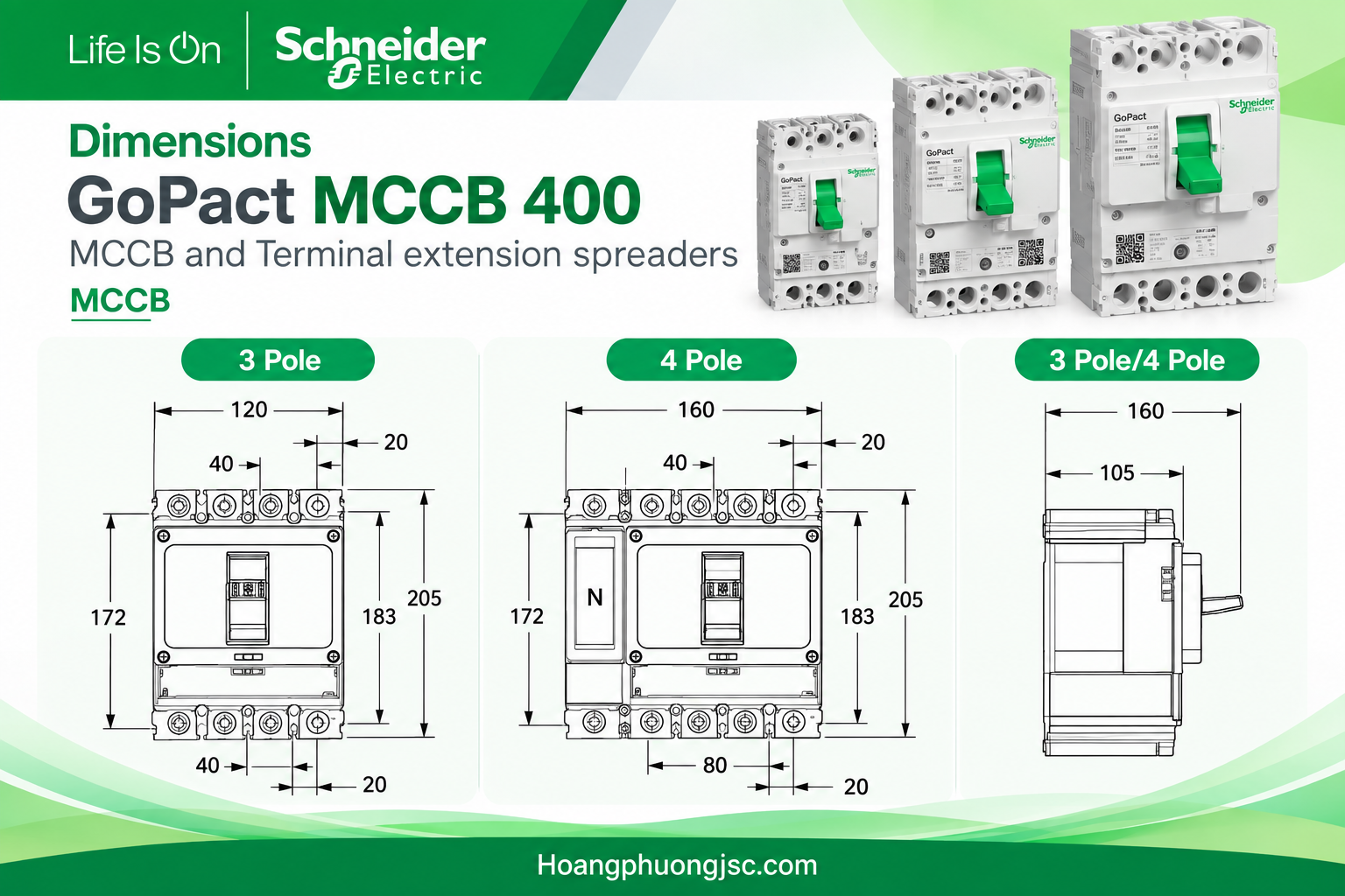 MCCB Gopact 400 Schneider