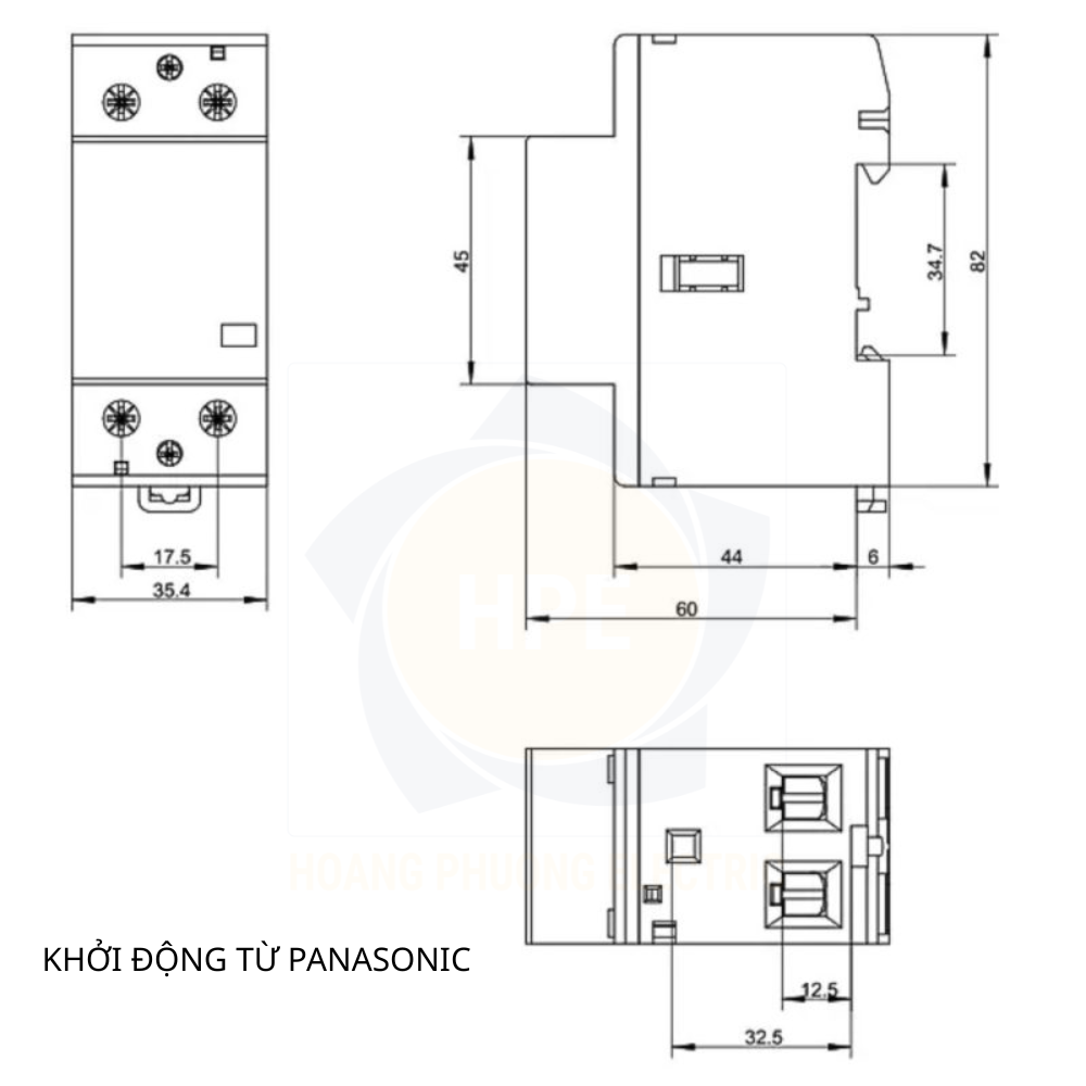 Kích thước khởi động từ Panasonic