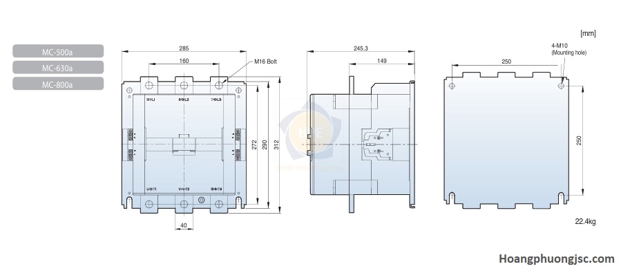 Kích thước mc-500a