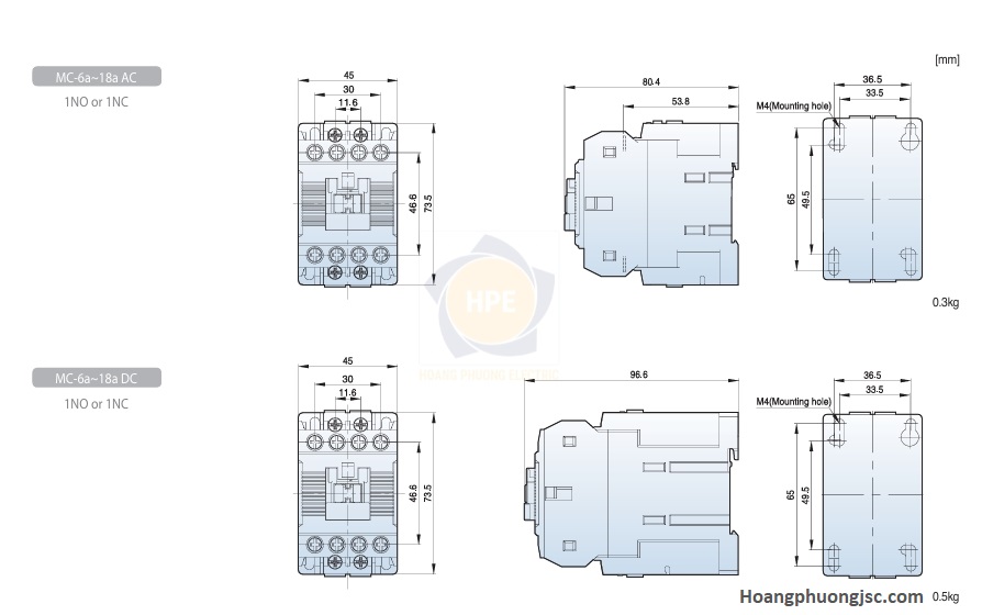 Kích thước MC 6-18A