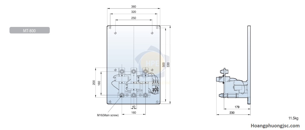 Kích thước mt-800
