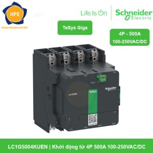 LC1G5004KUEN Schneider - Khởi động từ 4P 500A 100-250VAC/DC