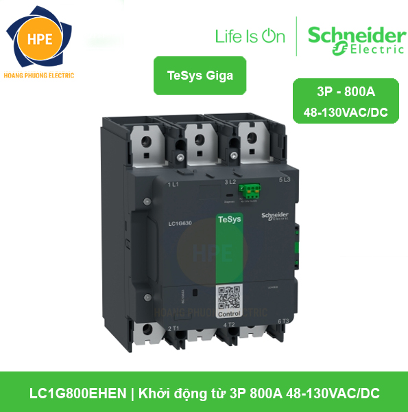 LC1G800EHEN Schneider - Khởi động từ 3P 800A 48-130VAC/DC