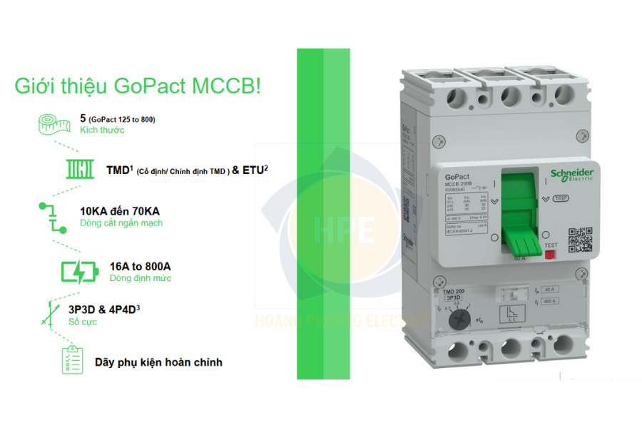 MCCB Schneider G12E3A16 GoPact 125E 3P 16A 15kA MCCB Schneider G12E3A16 GoPact 125E 3P 16A 15kA