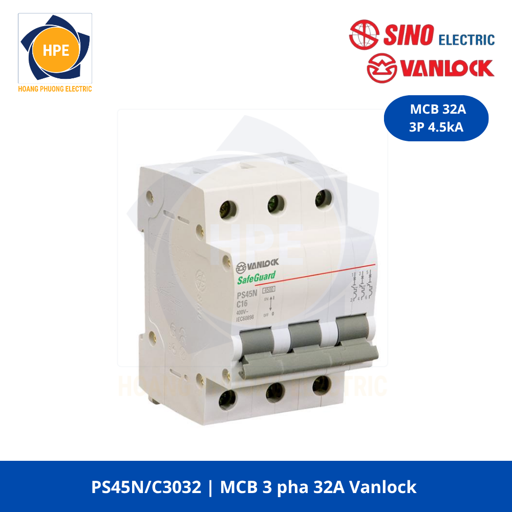 PS45N/C3032 MCB 3P 32A Vanlock