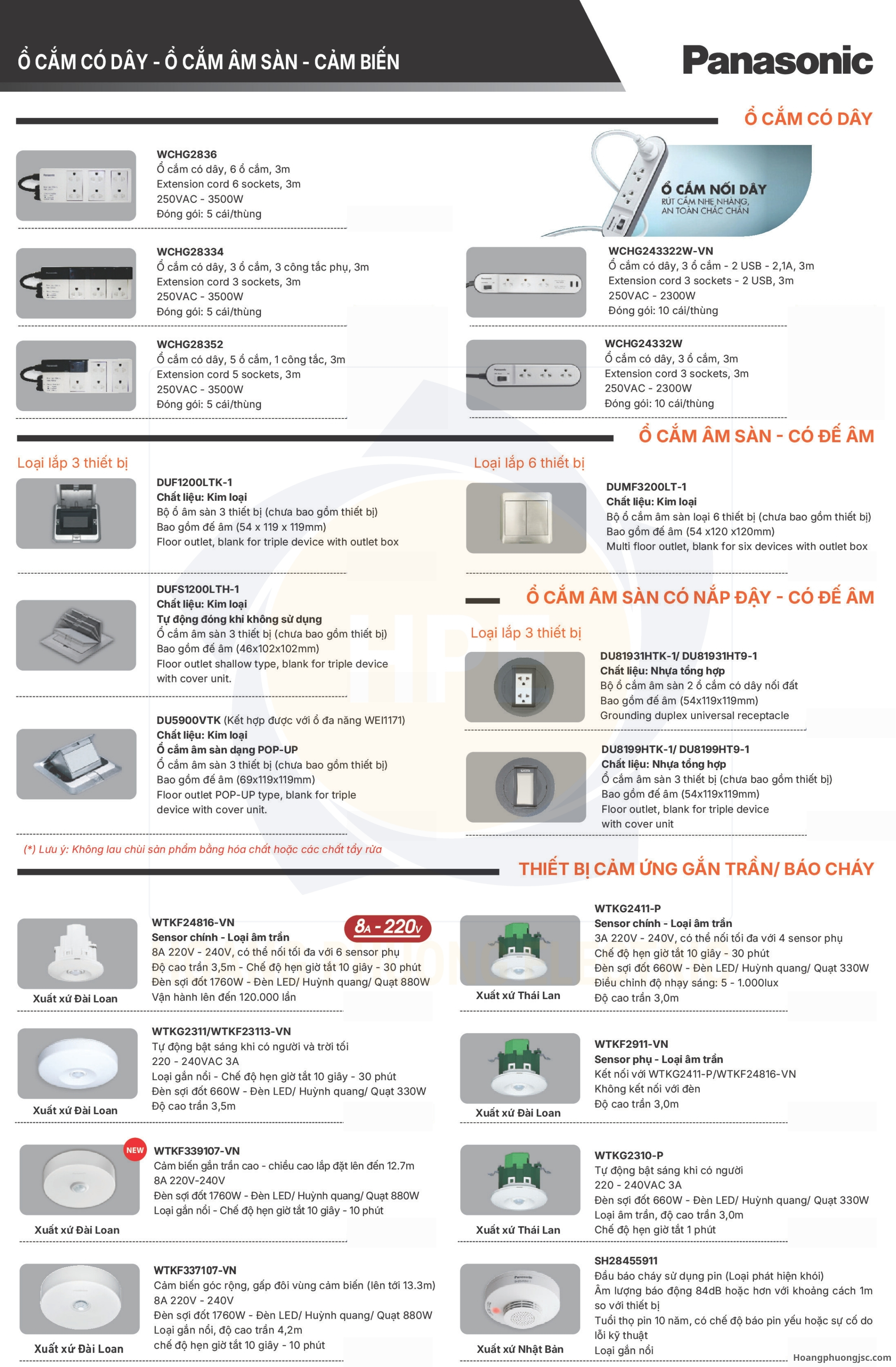 Ổ cắm âm sàn Panasonic
