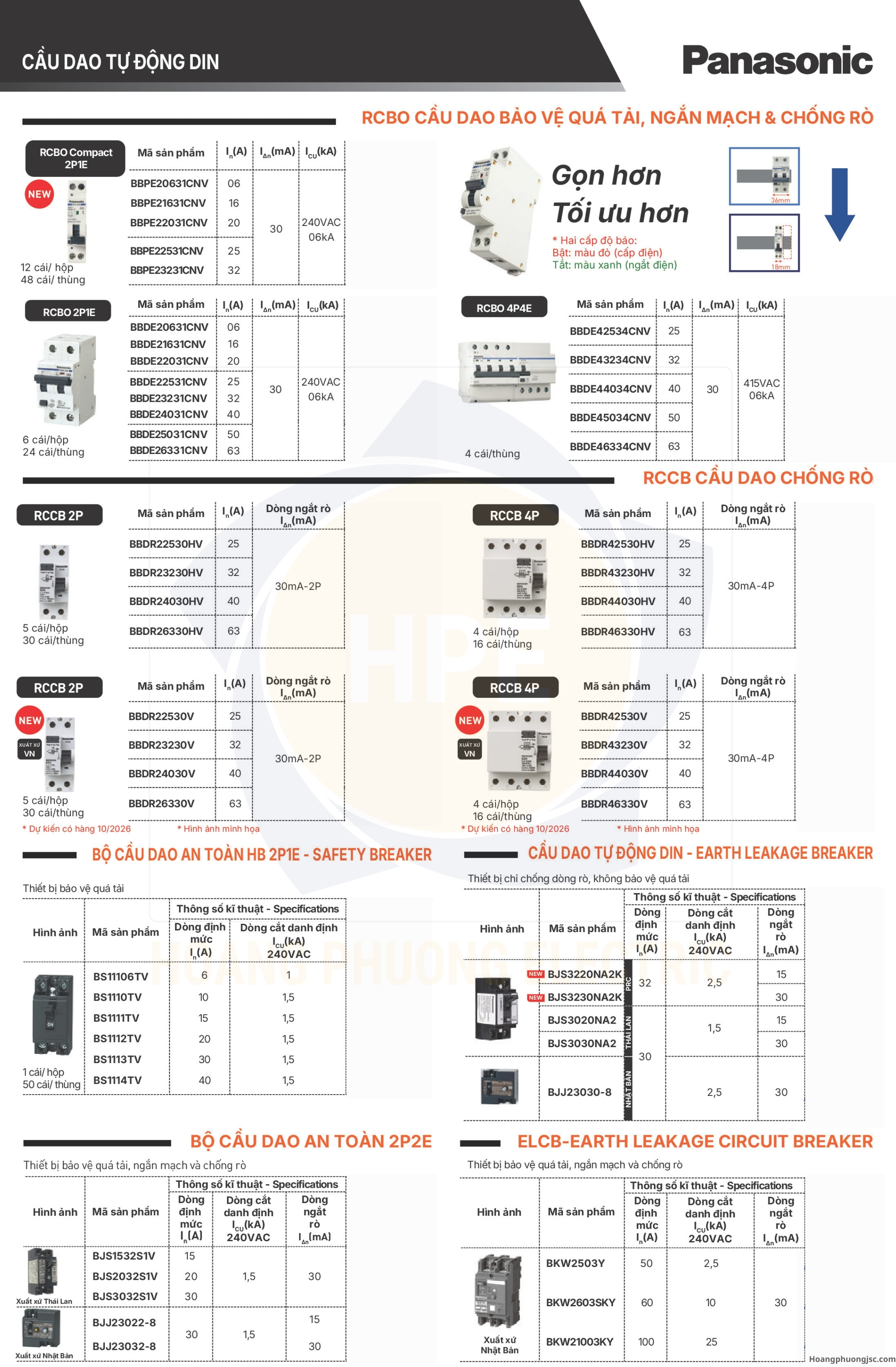 Aptomat chống giật Panasonic