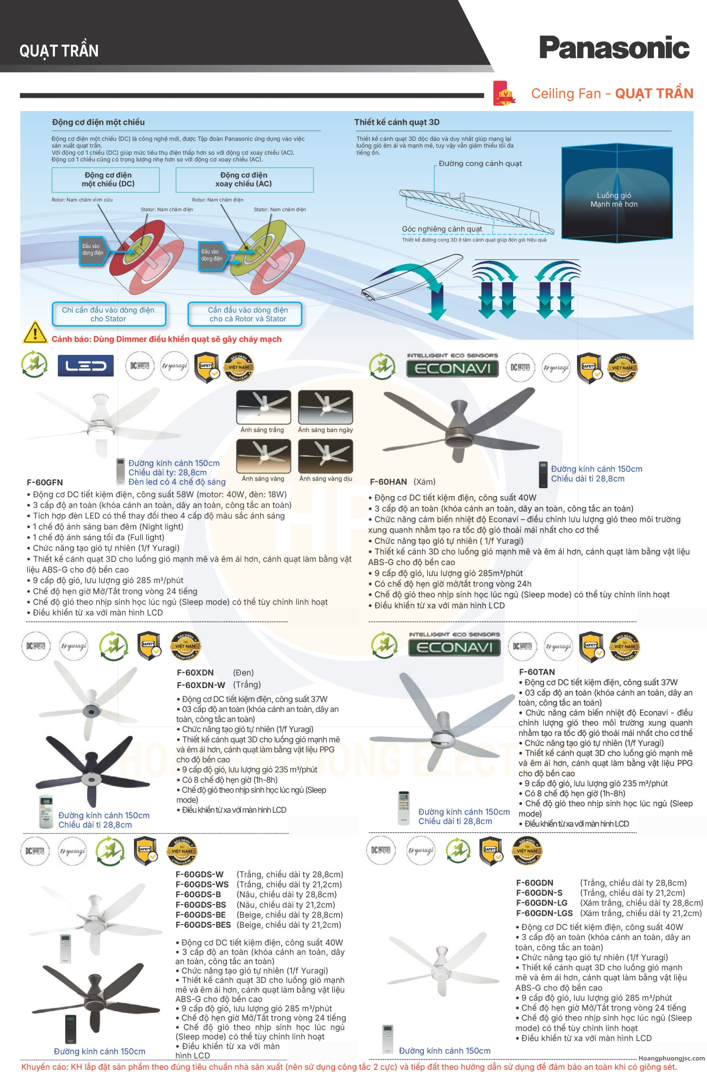 Quạt trần Panasonic