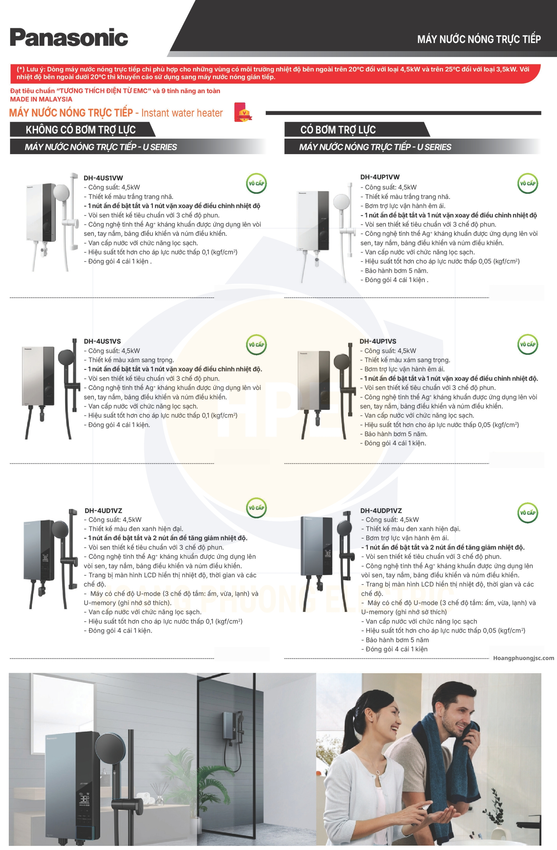Bình nóng lạnh Panasonic