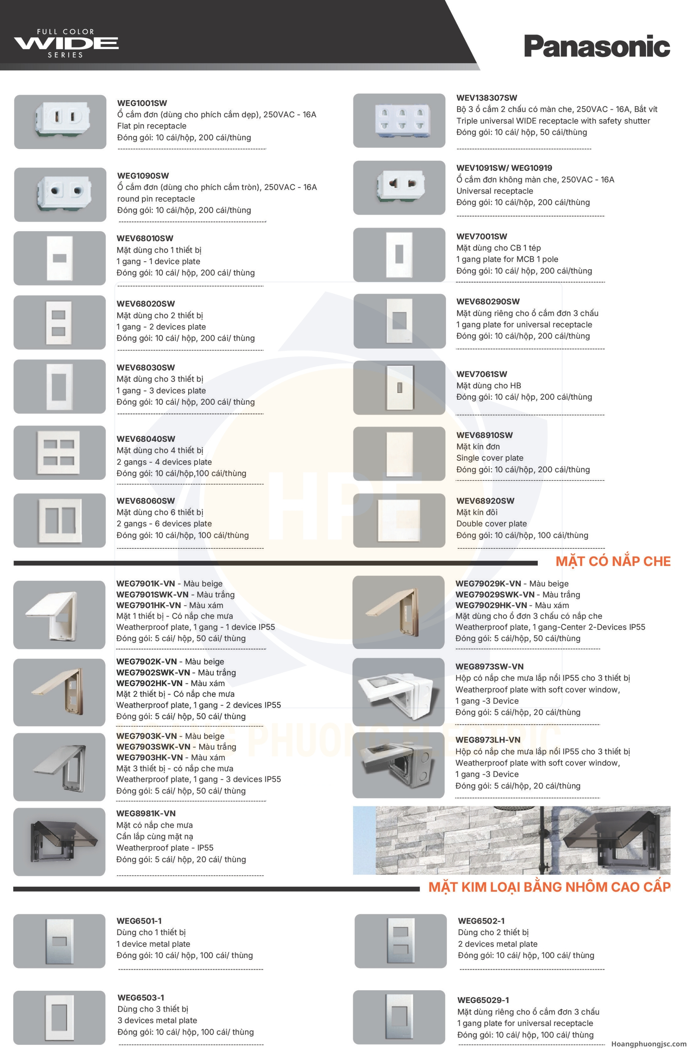 Công tắc ổ cắm Wide Panasonic