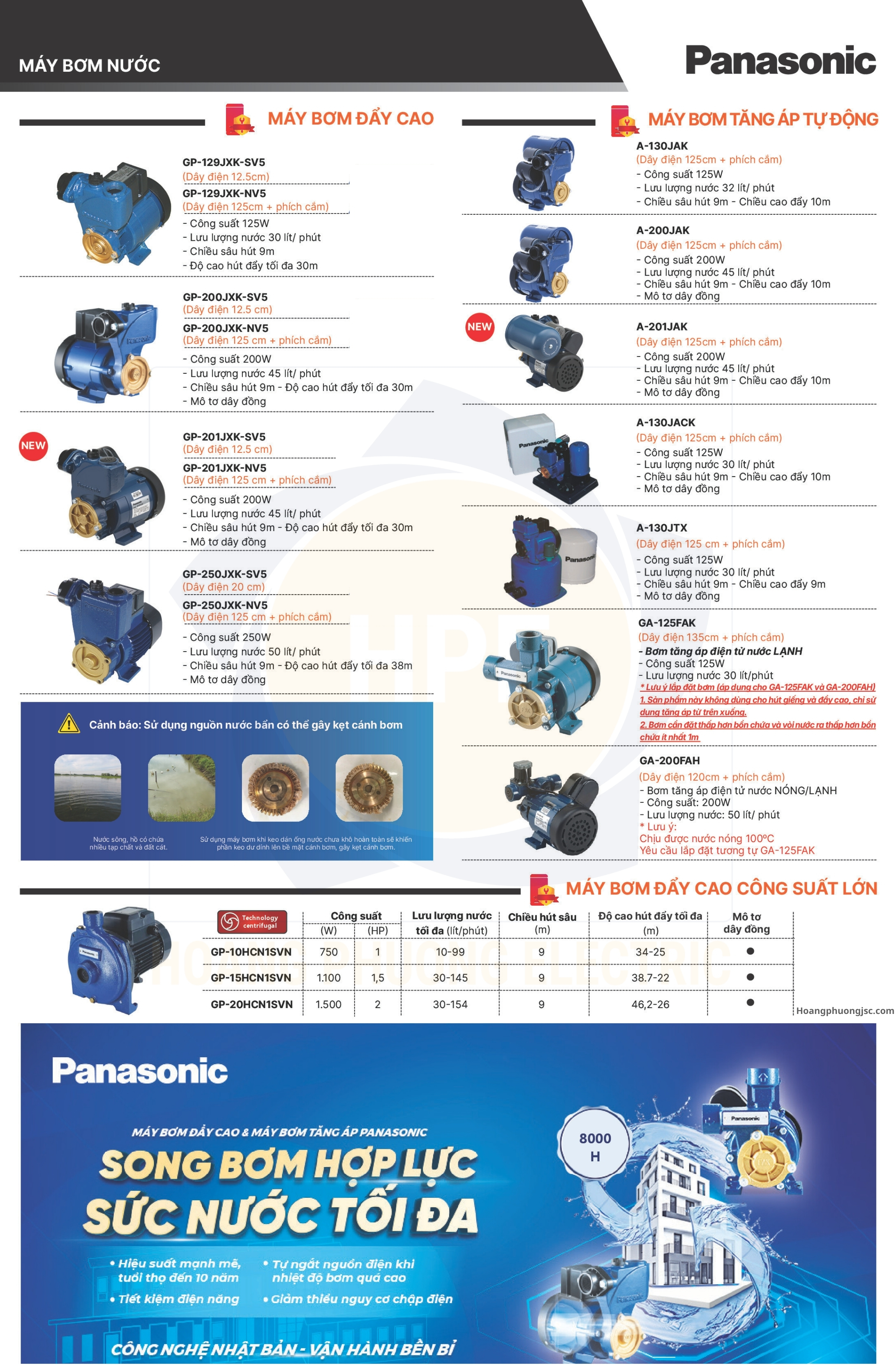 Máy bơm nước Panasonic