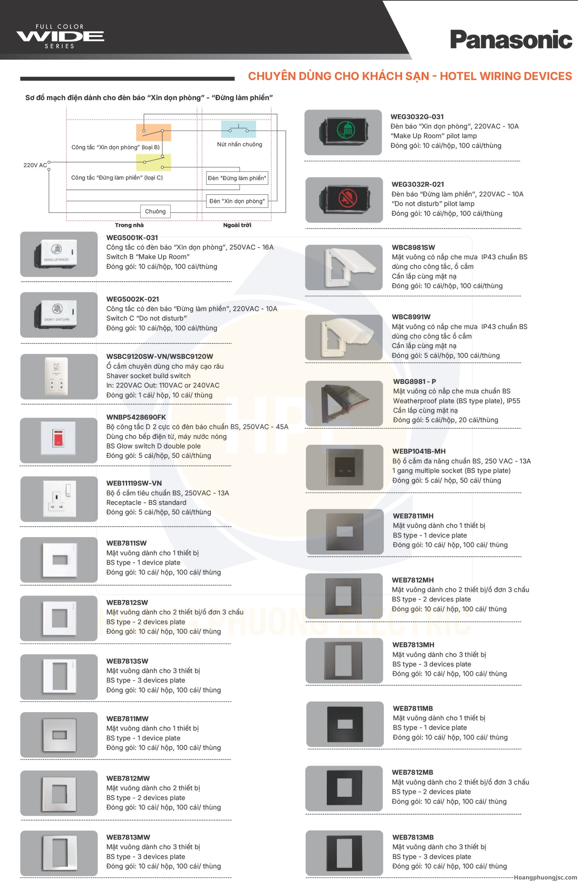 Công tắc ổ cắm Wide Panasonic