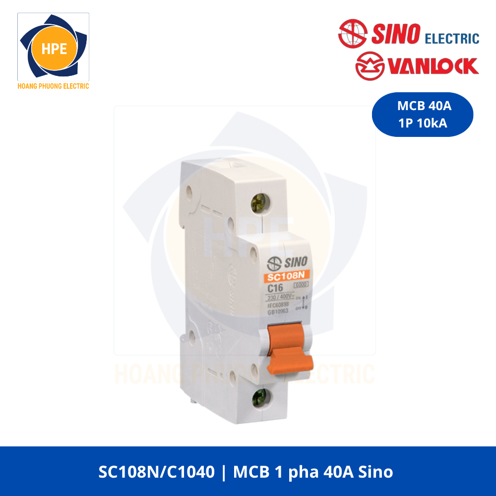 SC108N/1040 MCB 1P 40A 10kA Sino