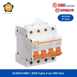 SC45N/4050 MCB 4P 50A 4.5kA Sino
