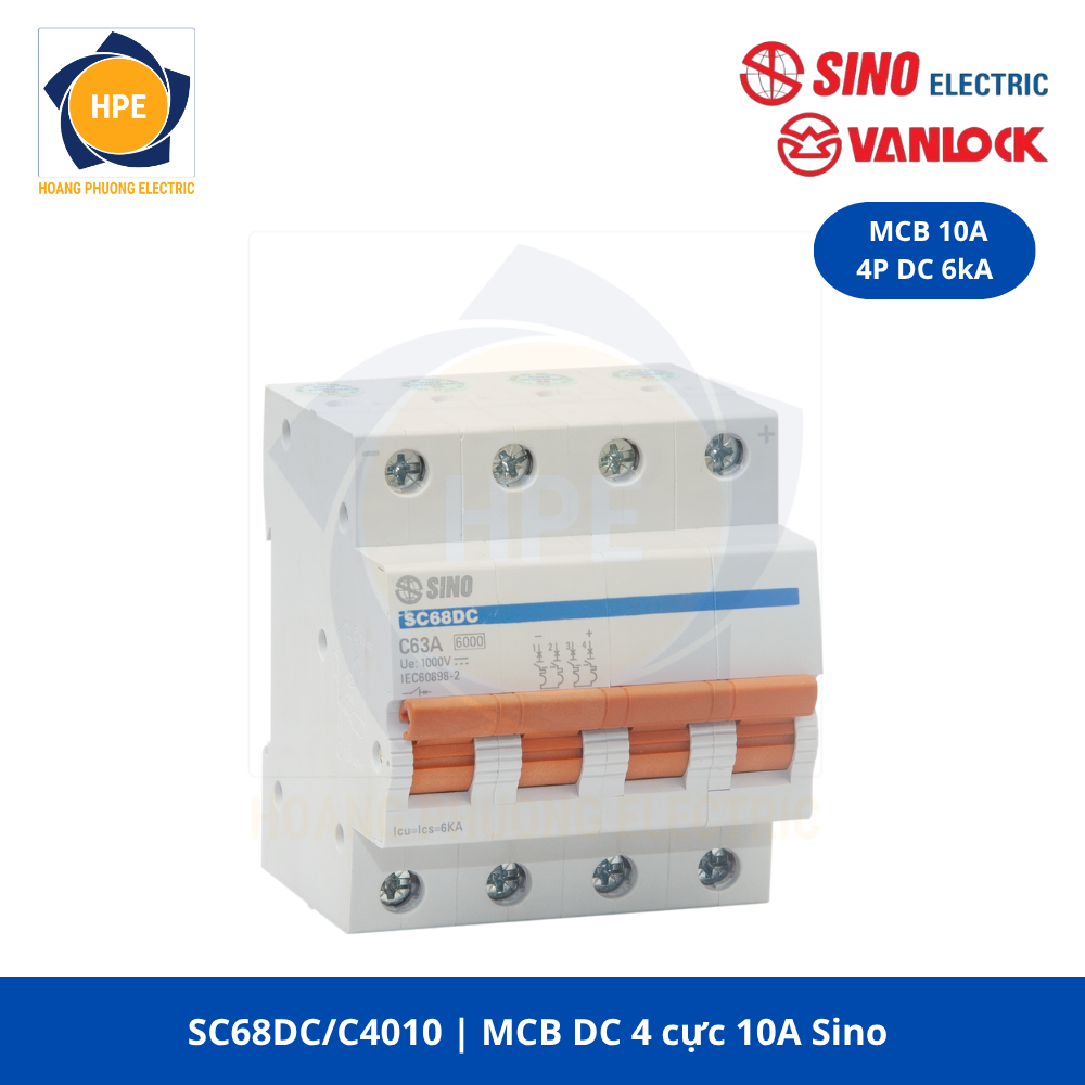 SC68DC/C4010 MCB DC 4P 10A Sino