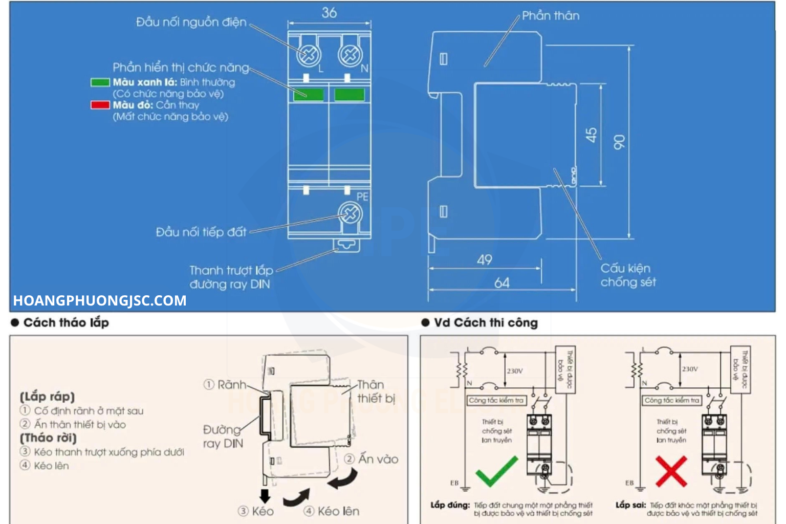 SPD chống sét lan truyền Panasonic