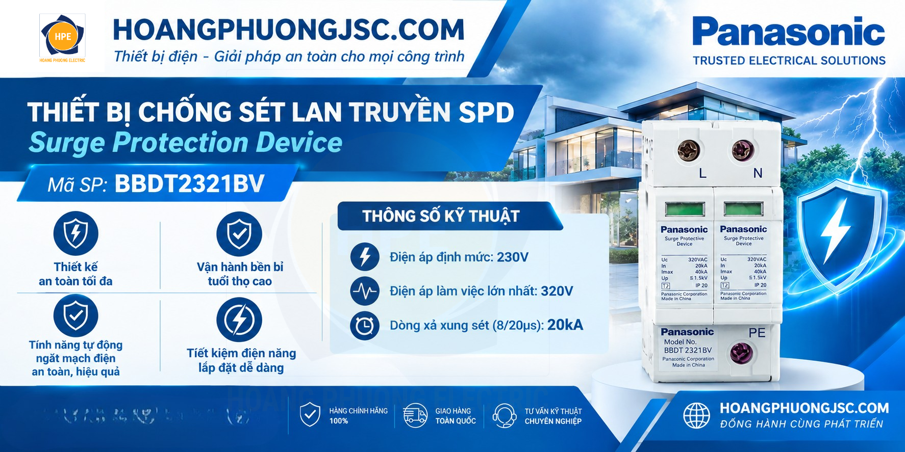 Thiết bị chống sét lan truyền SPD Panasonic