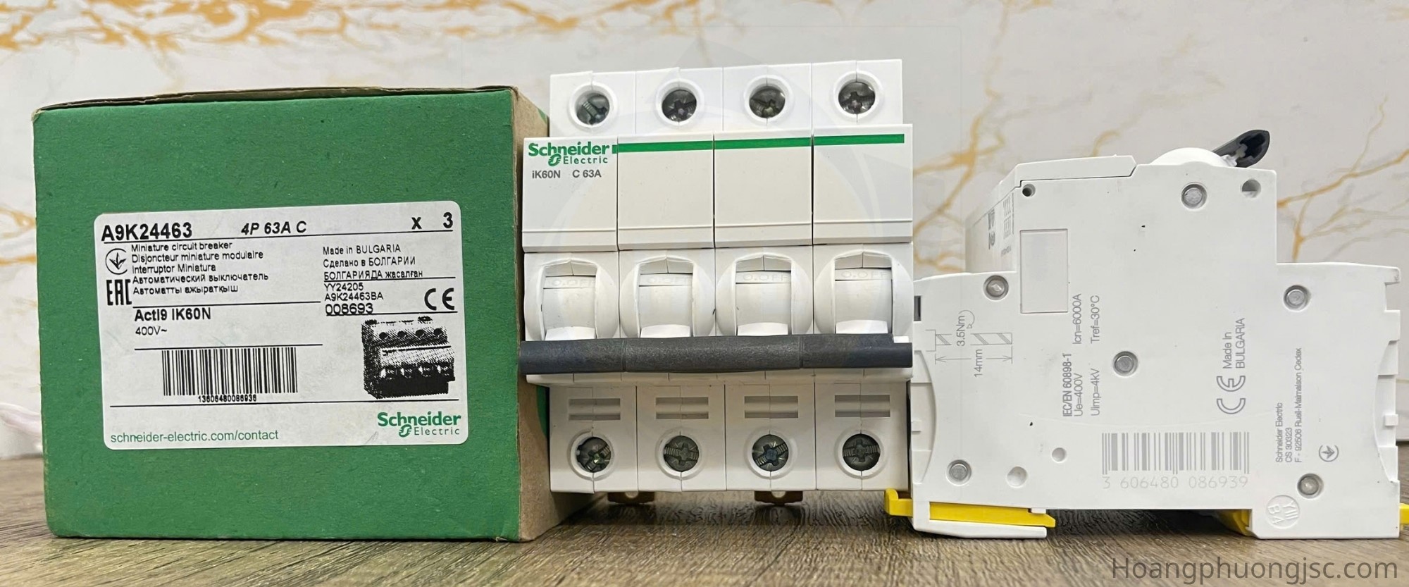 Hình ảnh thực tế MCB Acti9 iK60N A9K24463 Schneider