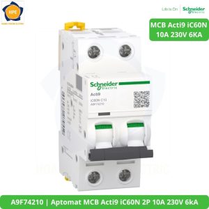 A9F74210 Aptomat MCB Acti9 iC60N 2P 10A 230V 6kA