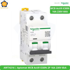 A9F74216 Aptomat MCB Acti9 iC60N 2P 16A 230V 6kA