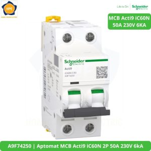 A9F74250 Aptomat MCB Acti9 iC60N 2P 50A 230V 6kA
