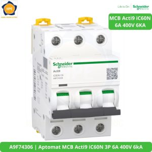 A9F74306 Aptomat MCB Acti9 iC60N 3P 6A 400V 6kA