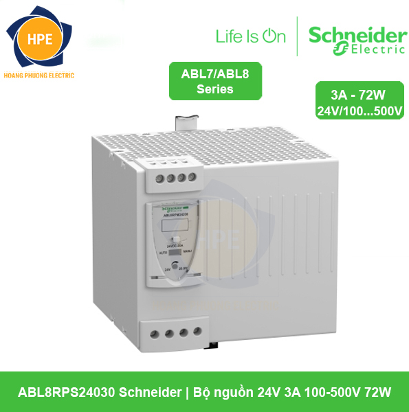 ABL8RPS24030 - Bộ nguồn Schneider 24V 3A 100-500V 72W
