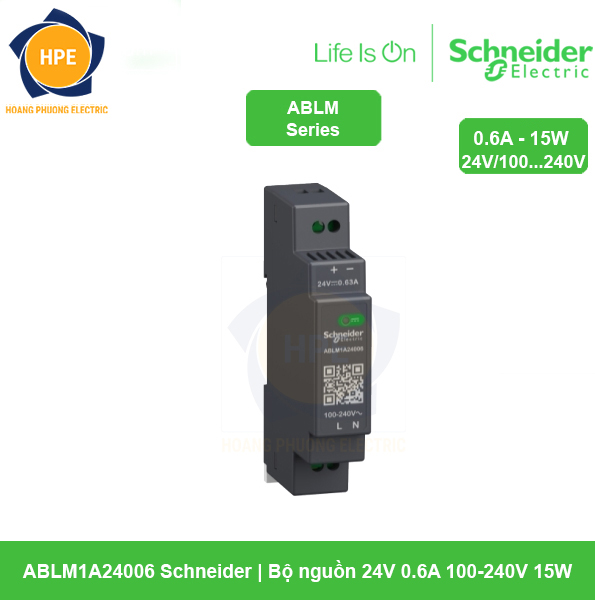ABLM1A24006 - Bộ nguồn Schneider 24V 0.6A 100-240V 15W