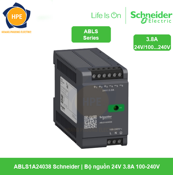 ABLS1A24038 - Bộ nguồn Schneider 24V 3.8A 100-240V