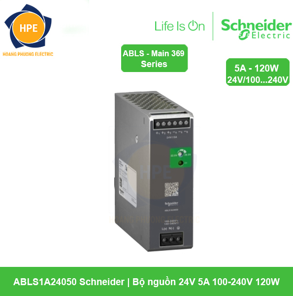 ABLS1A24050 - Bộ nguồn Schneider 24V 5A 100-240V 120W