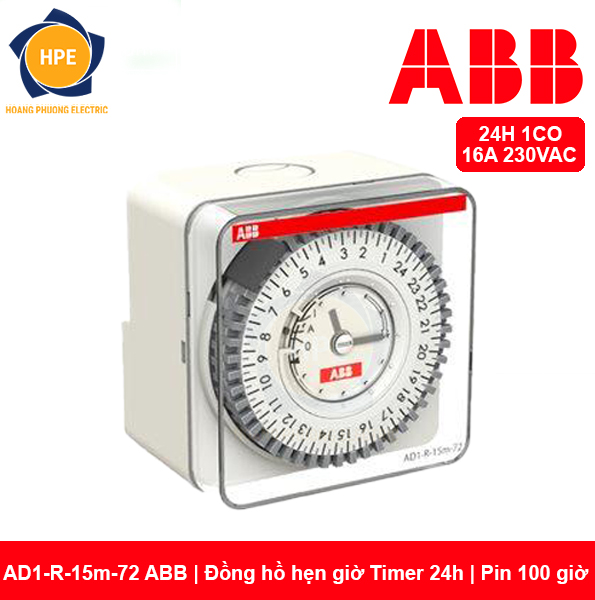 AD1-R-15m-72 - Đồng hồ hẹn giờ Timer 24h ABB