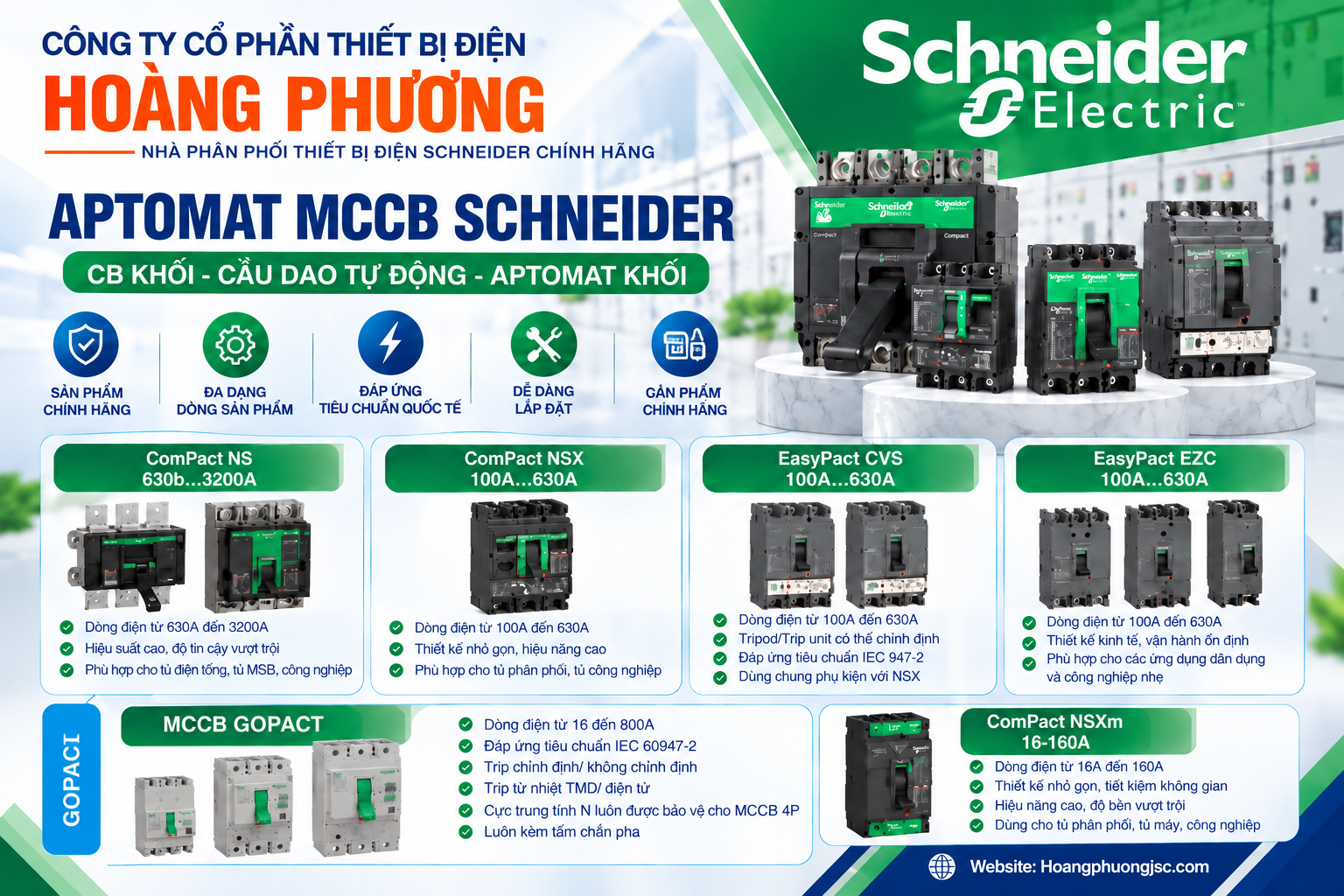 Aptomat MCCB Schneider chính hãng